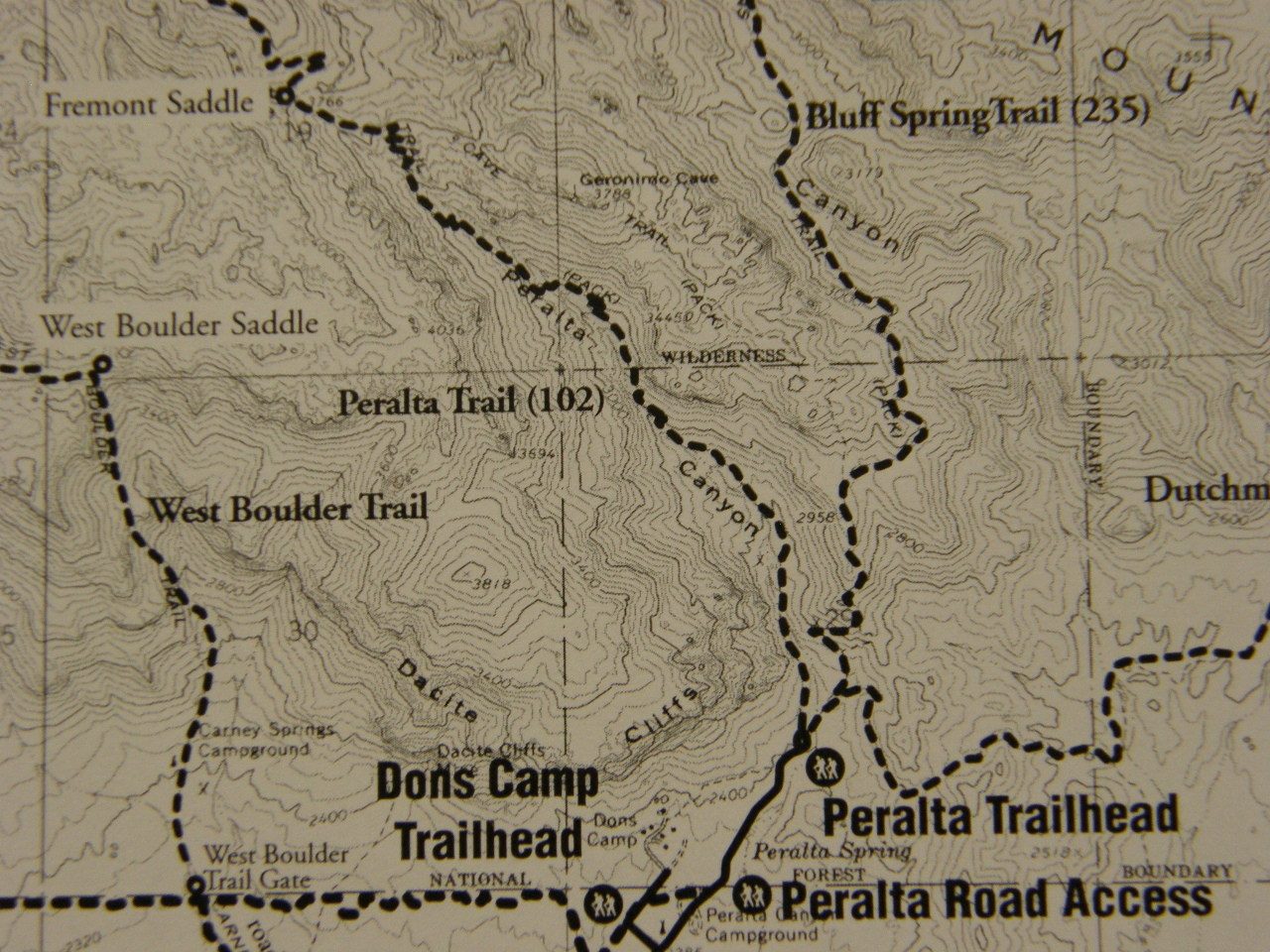 Peralta trail map sale